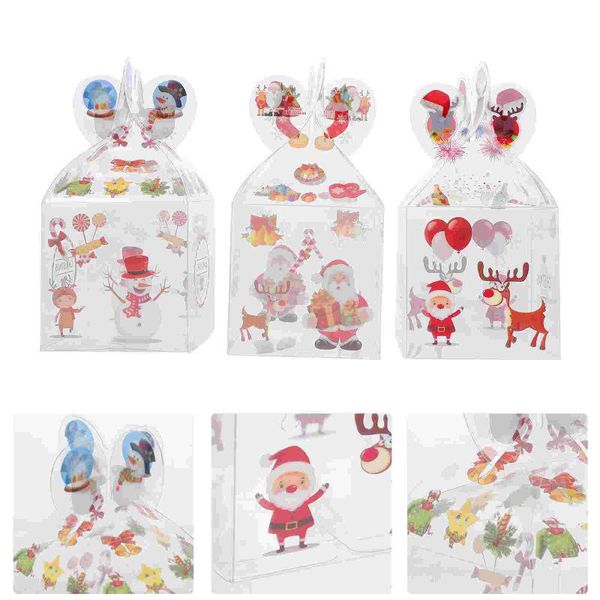 

gift wrap 30pcs christmas apple box transparent cookie gifts packaging case