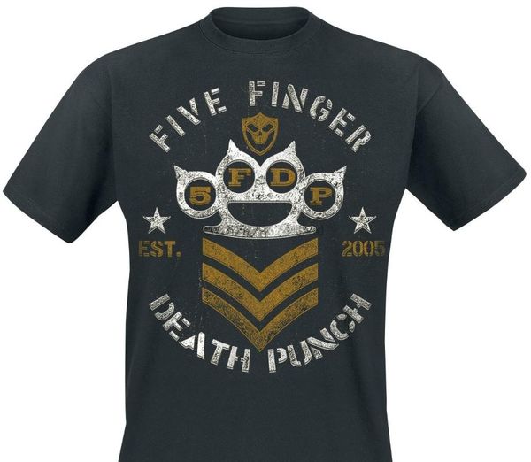 

men's t-shirts men t shirt brass knuckles chevron five finger death punch funny novelty tshirt women, White;black