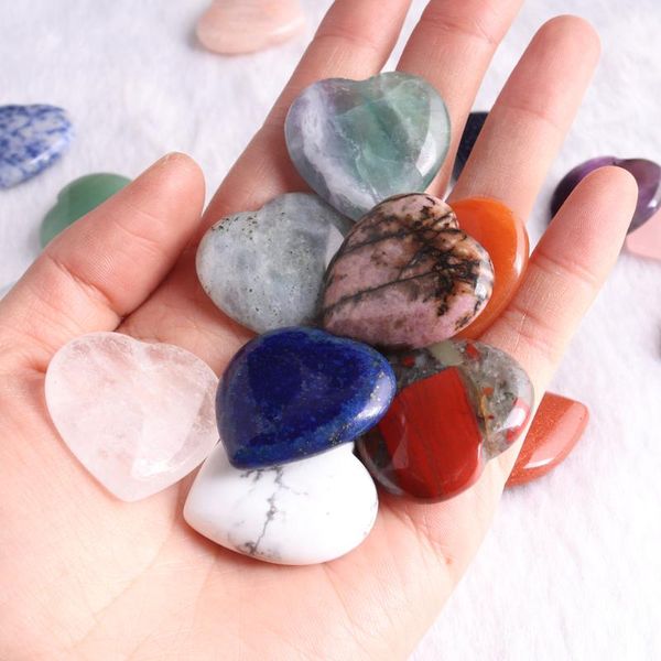 

other s 12pcs/lot natural heart shaped crystal stones gem healing love gifts hand-polished decor decorative diy jewelry