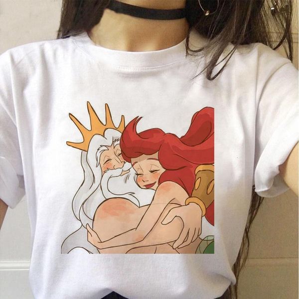 

new cartoon harajuku princess t shirt o-neck aesthetics tshirt funny print casual short sleeve streetwear women tshirt, White