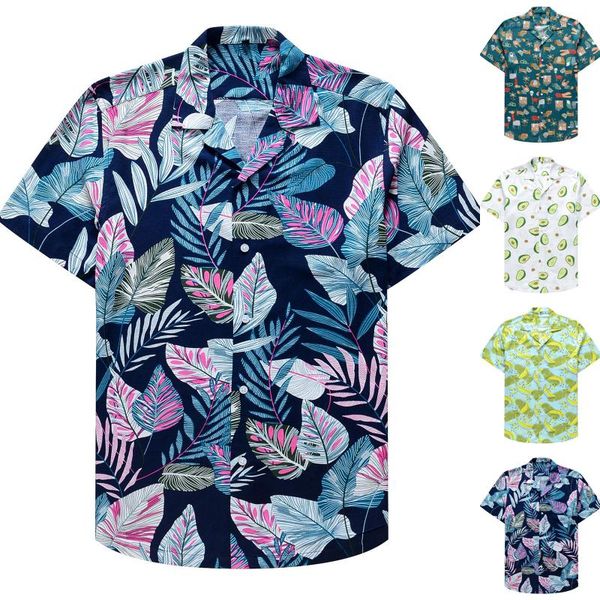 

men's casual shirts men ethnic printed shirt vintage loose button streetwear african blouse summer floral short sleeve stand collar cam, White;black