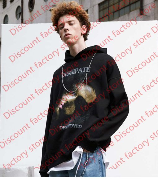 

2020 hip hop streetwear hoodies sweatshirt print men pullover hoodie winter fleece cotton loose black