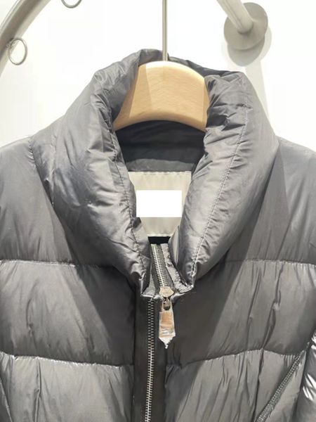 

monclair luxury french women's down jacket maya france brand thick warm turtleneck slim zipper short coat, Black
