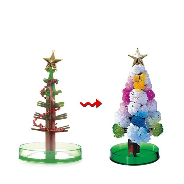 Decorações de Natal árvore de cristal apresenta novidade kit para crianças engraçadas educacionais e festa brinquedos DIY xmas ornamentos