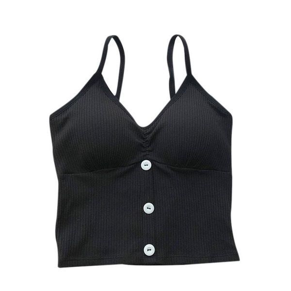 

2021 women cotton no wire v-neck camisoles beautiful back cotton soft seamless tanks, Black;white