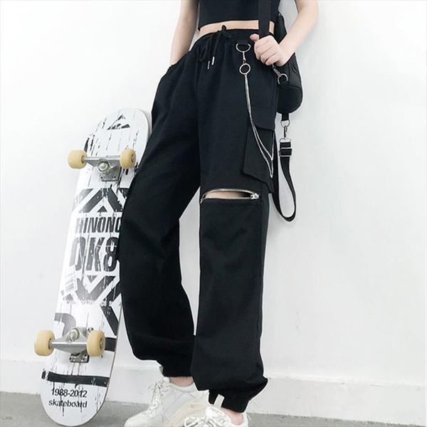 

y2k joggers cargo 90s streetwear womens capris low waist e girl aesthetic straight trousers female sweatpants sweetown corduroy, Black;white