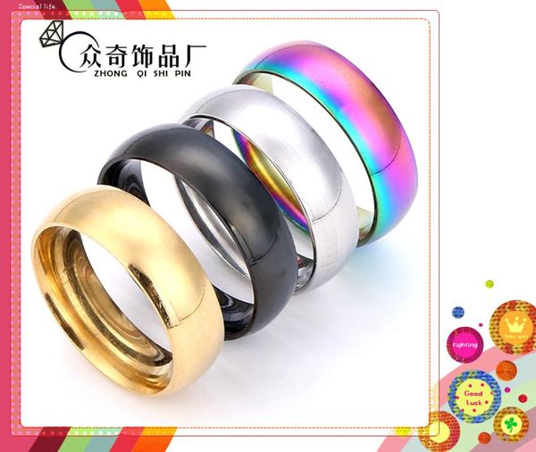 

cluster rings 2021 high-end time ring outside arc titanium steel stainless simple couples, Golden;silver