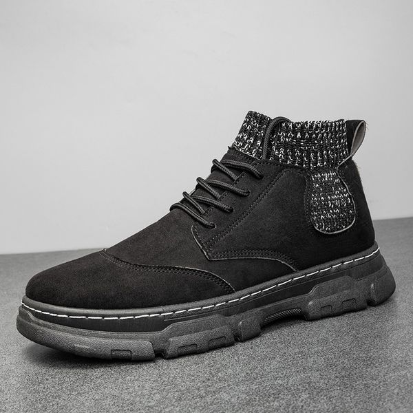 

2021 new brand sneakers high casual for man sneaker luminous men trend flats shoes zapatillas nalu, Black