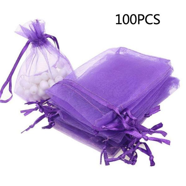 

gift voile net bags drawstring wedding decoration pack set 100pcs large
