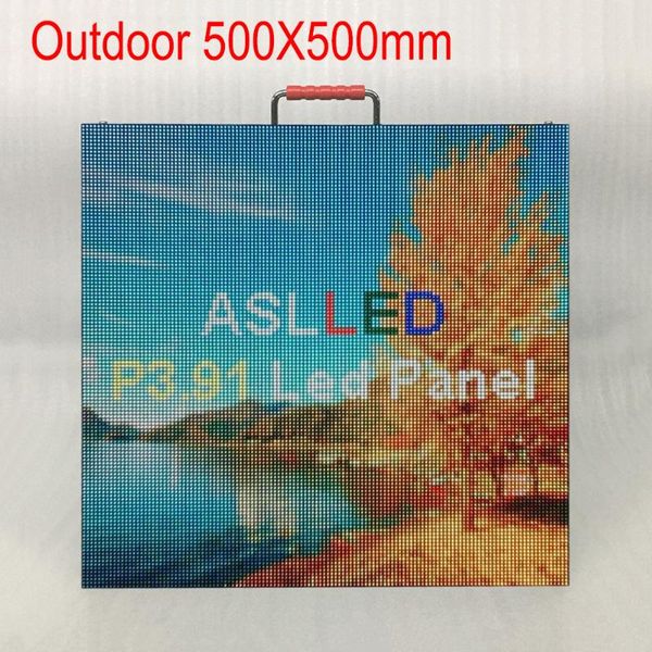 

p3.91 outdoor led display board 500x500mm die-cast aluminum cabinet p4.81 hd full color screen shenzhen factory customization