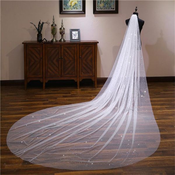 

bridal veils 2021 fashion 4 meters width 1.8 m white 1 layer with comb wedding veil accessories, Black