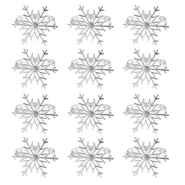 

napkin rings 12pcs christmas snowflake buckles holders ring decor