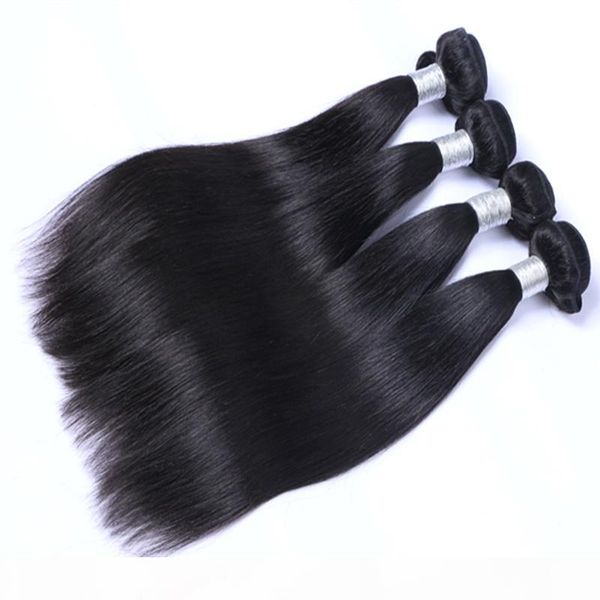 

brazilian virgin human hair weave bundles unprocessed brazillian peruvian indian malaysian cambodian straight remy hair extensions, Black