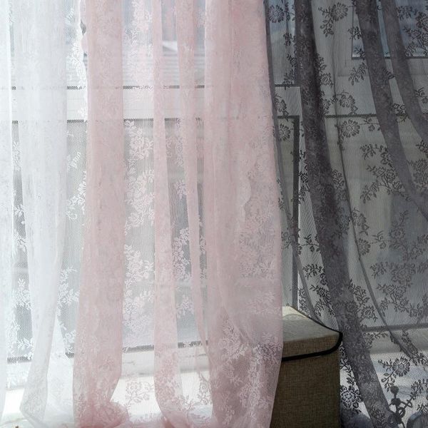 

curtain & drapes home panel sheer voile window drape room floral tulle scarfs valances