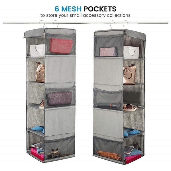 

storage boxes & bins hook multi-layer wardrobe dustproof hanging bag portable debris organizer