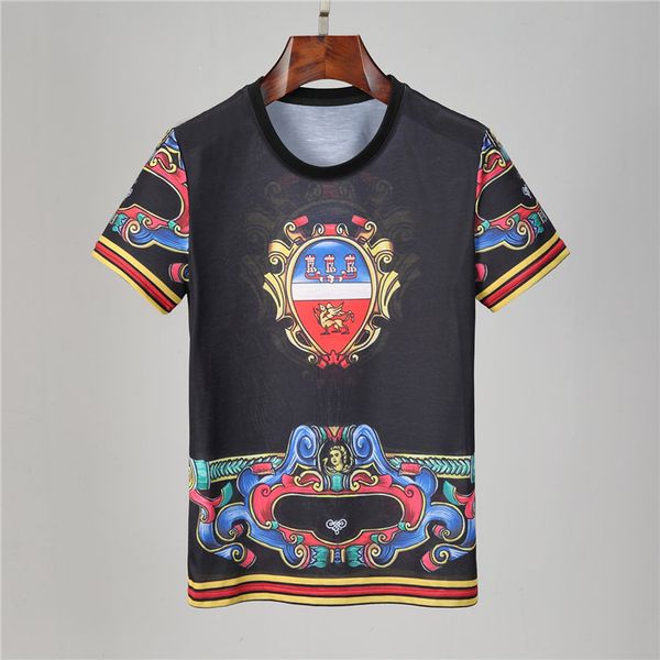 

2021 luxury fashion crown king designers mens t-shirts #020 europe milan summer short sleeve stylist classic royal casual male tees, White;black