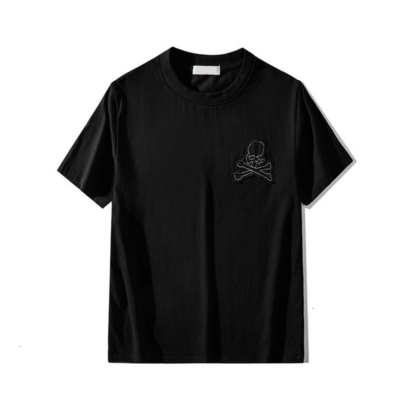 

2021 new t shirt skull embroidered 100% cotton mastermind japan tees men women lovers streetwear mmj harajuku t-shirt kmud, White;black