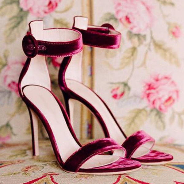 

sandals 2021 woman roman all-match with a one-step buckle high heels and thin summer shoes, Black