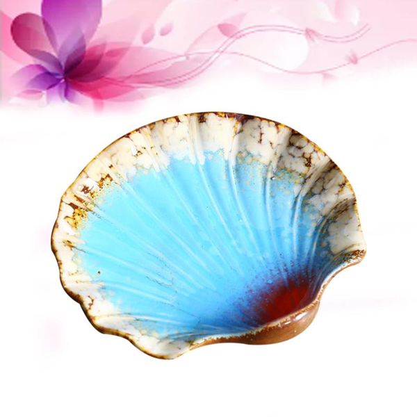 

dishes & plates 1pc ceramic fruit plate mediterranean style shell small dish soap tray box ornaments