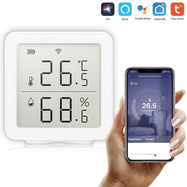 

smart home control for tuya life wifi temperature and humidity sensor with indoor display lcd linkage hygrometer thermometer intelligent g8m
