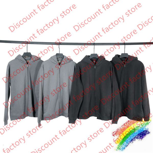 

cardigan solid color zip hoodie men women 1 pullover gray sweatshirts inside tags, Black