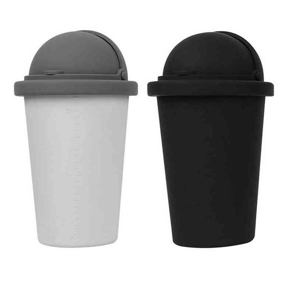 

car trash cup for tesla mini trash cup silicone trash storage bin with lid storage tool auto accessories w220312