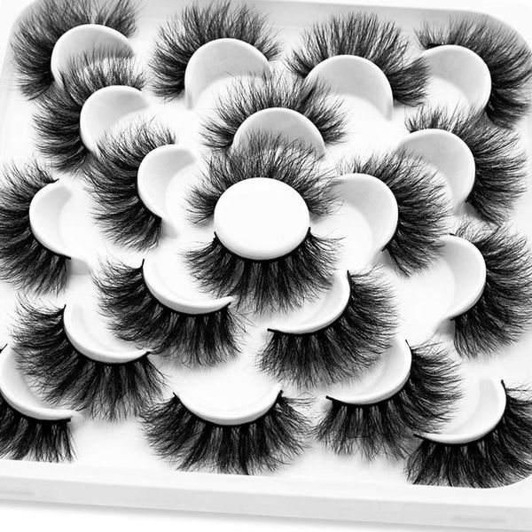 

false eyelashes 10/5pairs faux mink crisscross natural fake fluffy lashes makeup 3d extension eyelash beauty