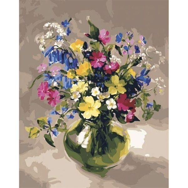 

paintings sdoyuno 60x75cm oil painting by numbers flowers diy paint on canvas frameless home decor digital hand