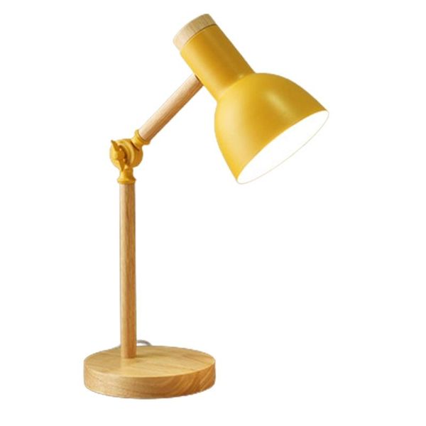 

led eye protection solid wood iron bedside student reading desk lamp m17e