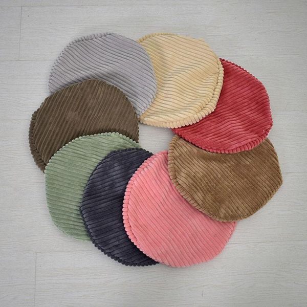 

chair covers home decoration striped plush round cover solid color stretch elastic soft seat protector slipcover