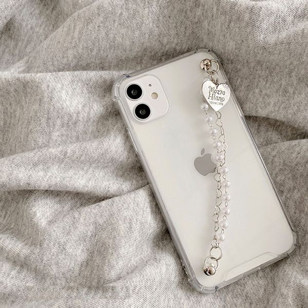 

cute love heart pearl bracelet phone cases for iphone 12 mini 11pro max x xs max xr 7 8 plus se 2020 wrist