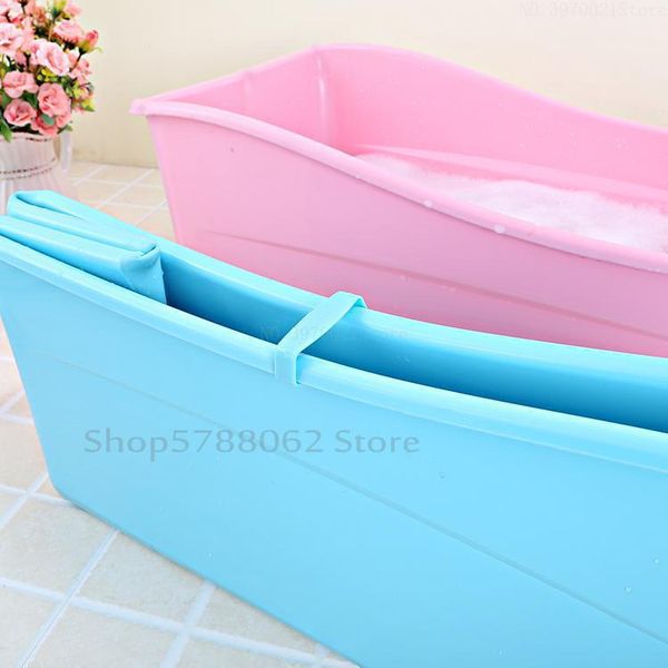 

bathing tubs & seats pink blue pp+tpe folding bath tub for kids baby plastic bathtub safety material 77.5*41*29.5cm
