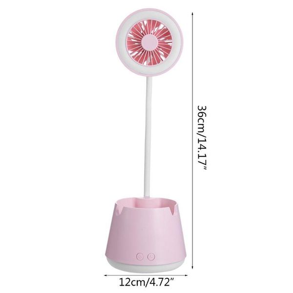 

electric fans multifunctional table lamp fan usb rechargeable reading led eye protection night light