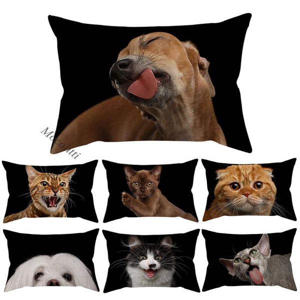 

cushion/decorative pillow funny animal portrait pattern throw cases cute pets cat dog decoration room sofa chair cushions cover kussenhoes 3