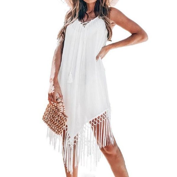 

casual dresses ztone loose for women 2021 y2k backless midi dress beach party hollow out sleeveless tassel style office hoilday, Black;gray