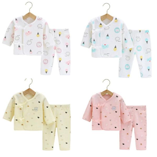 

clothing sets born baby clothes set winter cotton boys girls pajamas kids, White
