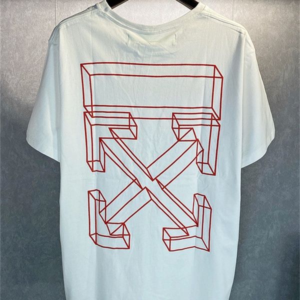 

summer new menswear 2021ss white orange line high version short sleeve t-shirt, Black