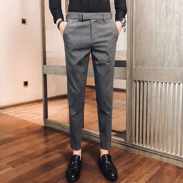 

men's grey social wear black pants formal 2021 1o37