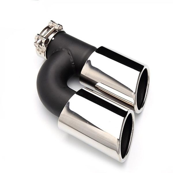 

manifold & parts car stainless steel h-shaped bevel connection exhaust pipe automobile tail throat nozzle for a5 a6l a7s6 s5 w91f