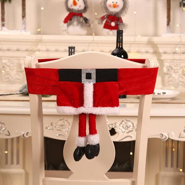 

velvet cloth elf chair back cover party dinner table lovely santa claus chairs covers christmas decorative accessories