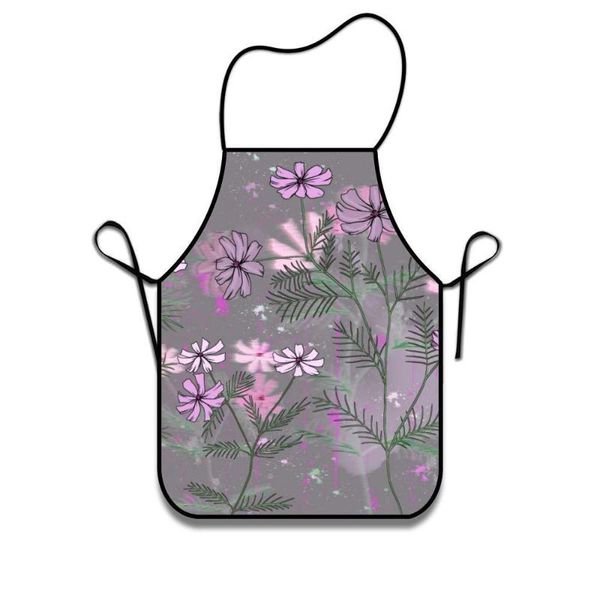 

bbq grill apron - funny apron - simple flower 1 size fits all chef