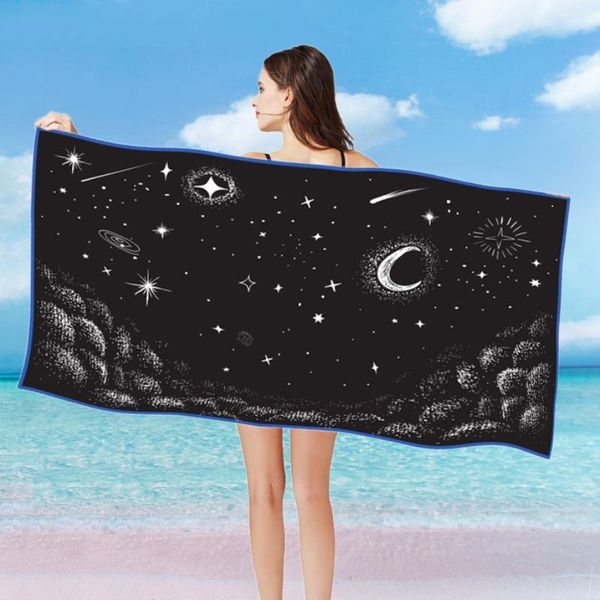 

towel microfiber double-faced velvet beach outdoor quick-drying printed sports flower flamingo