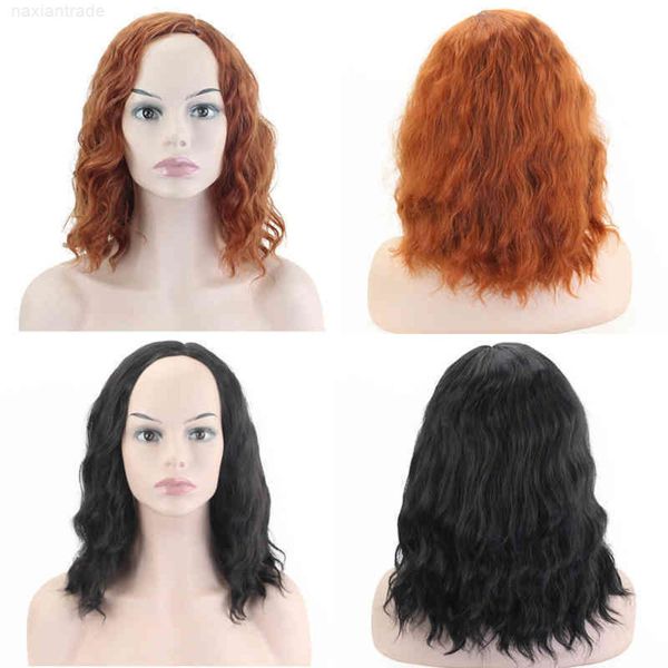

black orange heaear high temperature silk short curly hair bt-selling wig