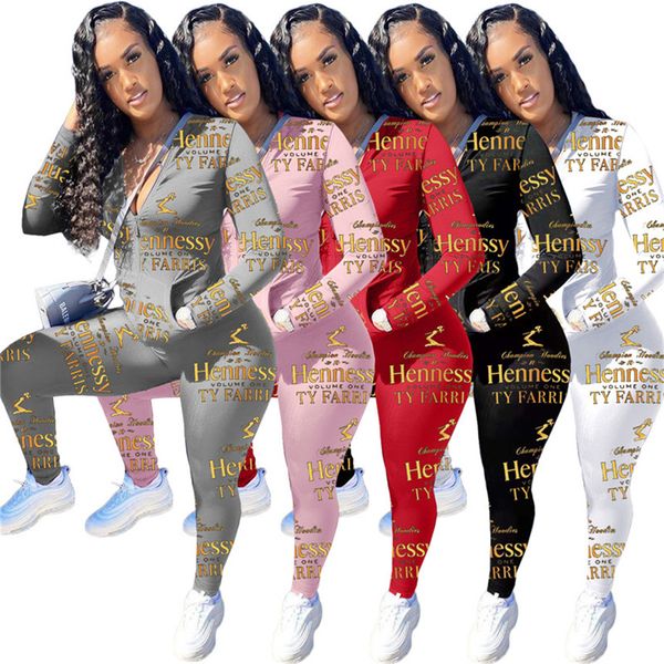 

women casual tracksuit jacket 2 piece sets long sleeve coatleggings spring clothing sports outfits letter print jogger sets plus size 4341, Gray