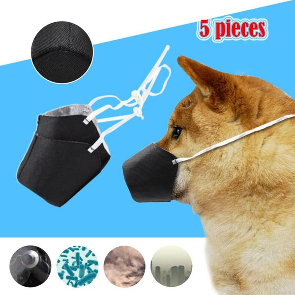 

pet cat and dog soft face cotton mask breathing pm2.5 filter dust mask 5 pieces