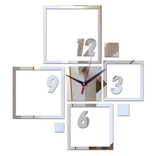 

new limited 3d me single face quartz plastic acrylic modern wall clock diy mirror clocks watch