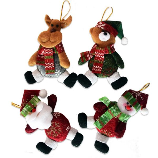 

christmas decorations retail 5pcs/lot length 11cm xmas gifts tree hanging ornaments santa claus pendants drop for home sd342