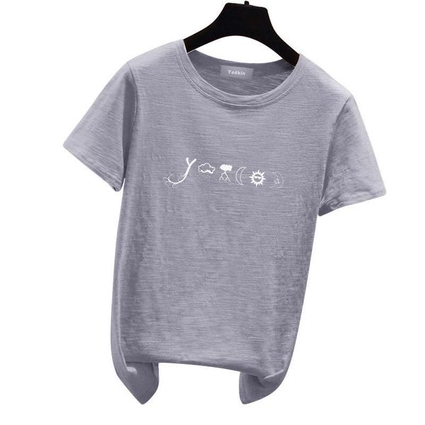 

women's t-shirt soft cotton classic casual breathable summer short sleeve, White