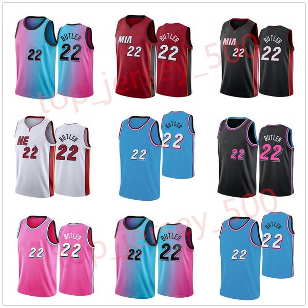 

2021-2022 stitched basketball jersey 22 jimmy butler, Black;red