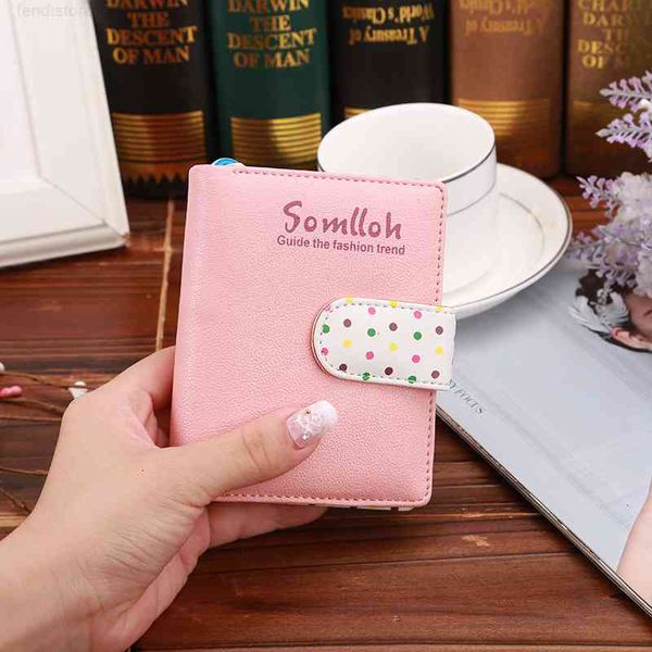 

wallet women's korean cute wave point short zipper, Red;black